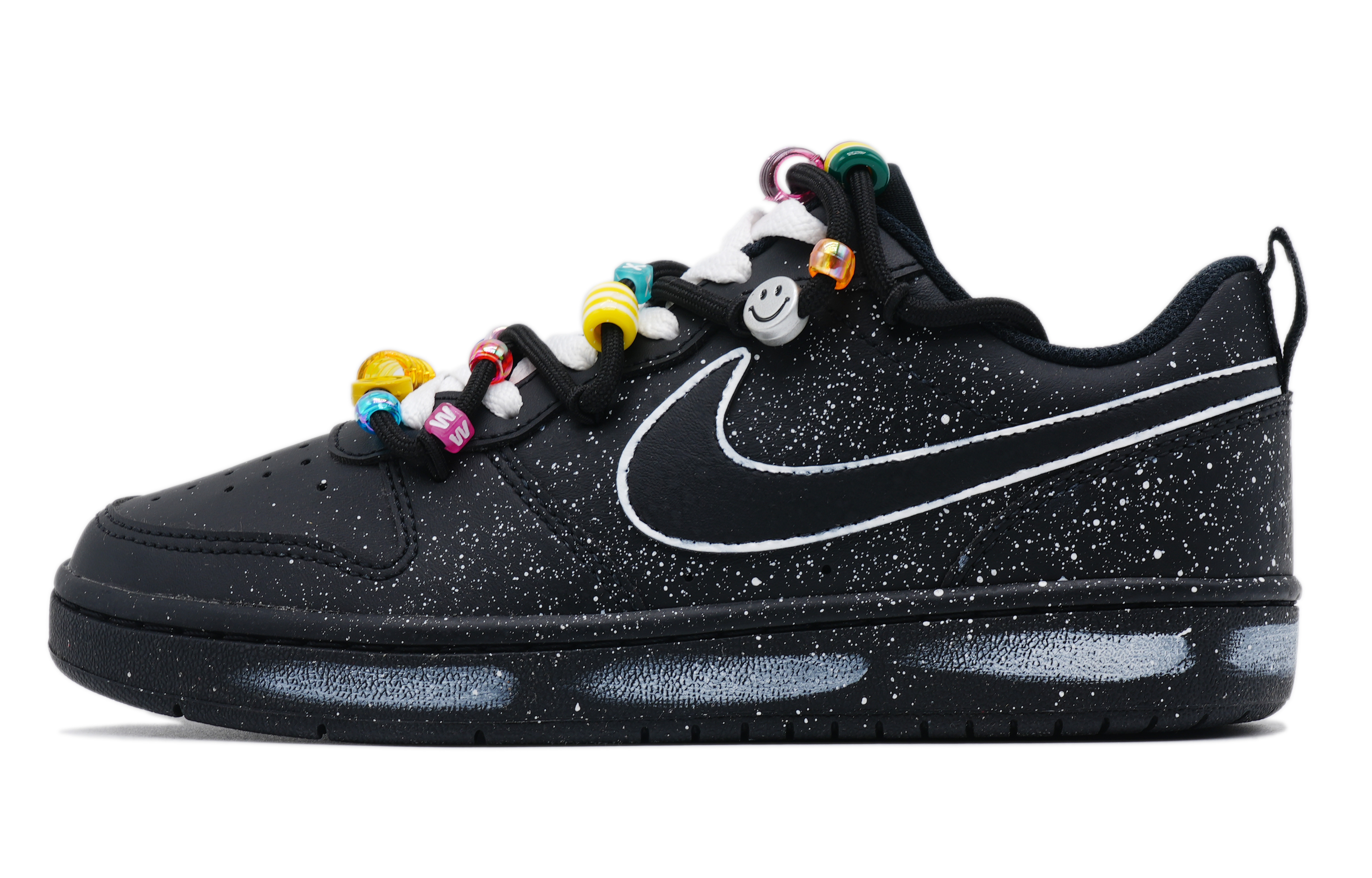 

Дышащие, легкие, амортизирующие, низкие детские кроссовки для скейтбординга Court Borough для подростков Nike, черный/белый