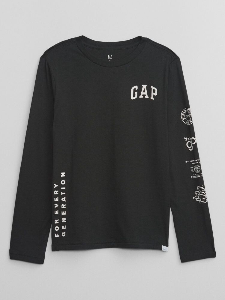 

Детская футболка с логотипом Gap, черный