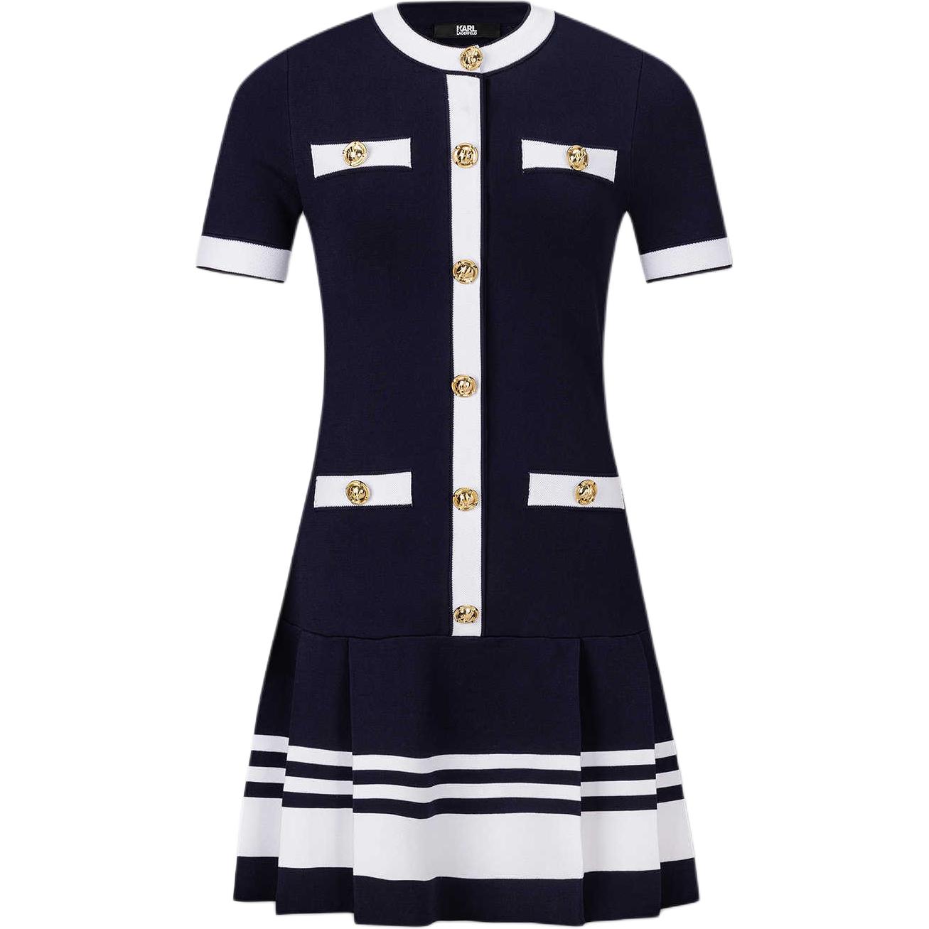 

KARL LAGERFELD / Karl Lagerfeld Jeans Karl Lagerfeld SS25 платье с короткими рукавами Women's Navy Blue
