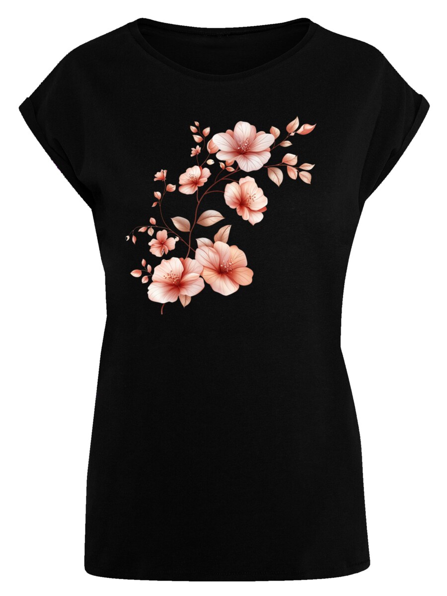 

Рубашка F4NT4STIC Rosa Blumenzweig, черный