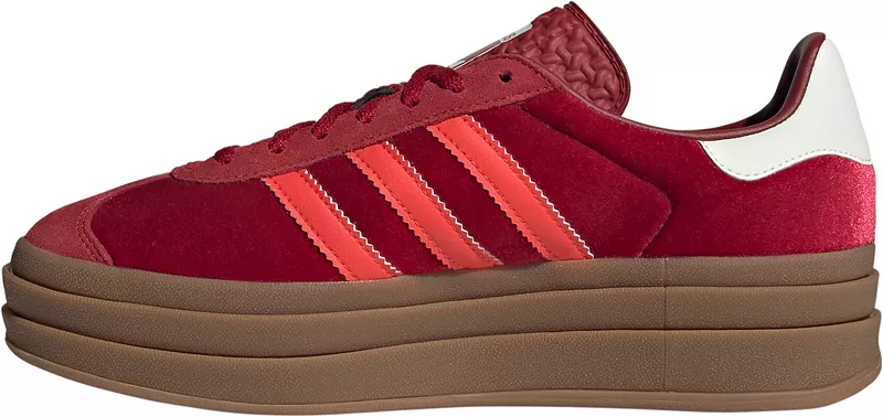 Женские кроссовки Adidas Originals Gazelle Bold, красный/желтый — фото 3