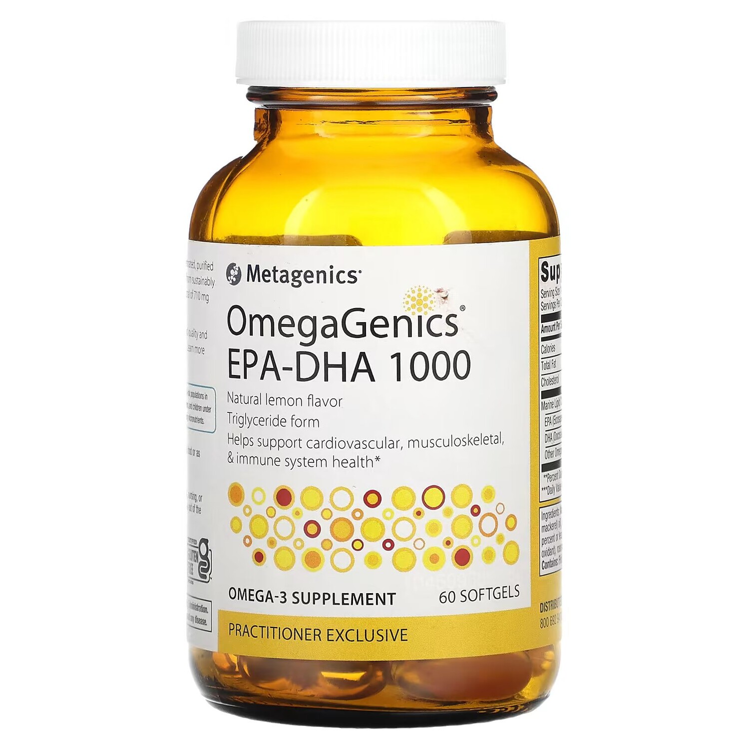 

OmegaGenics EPA-DHA 1000, натуральный лимон, 60 мягких таблеток Metagenics