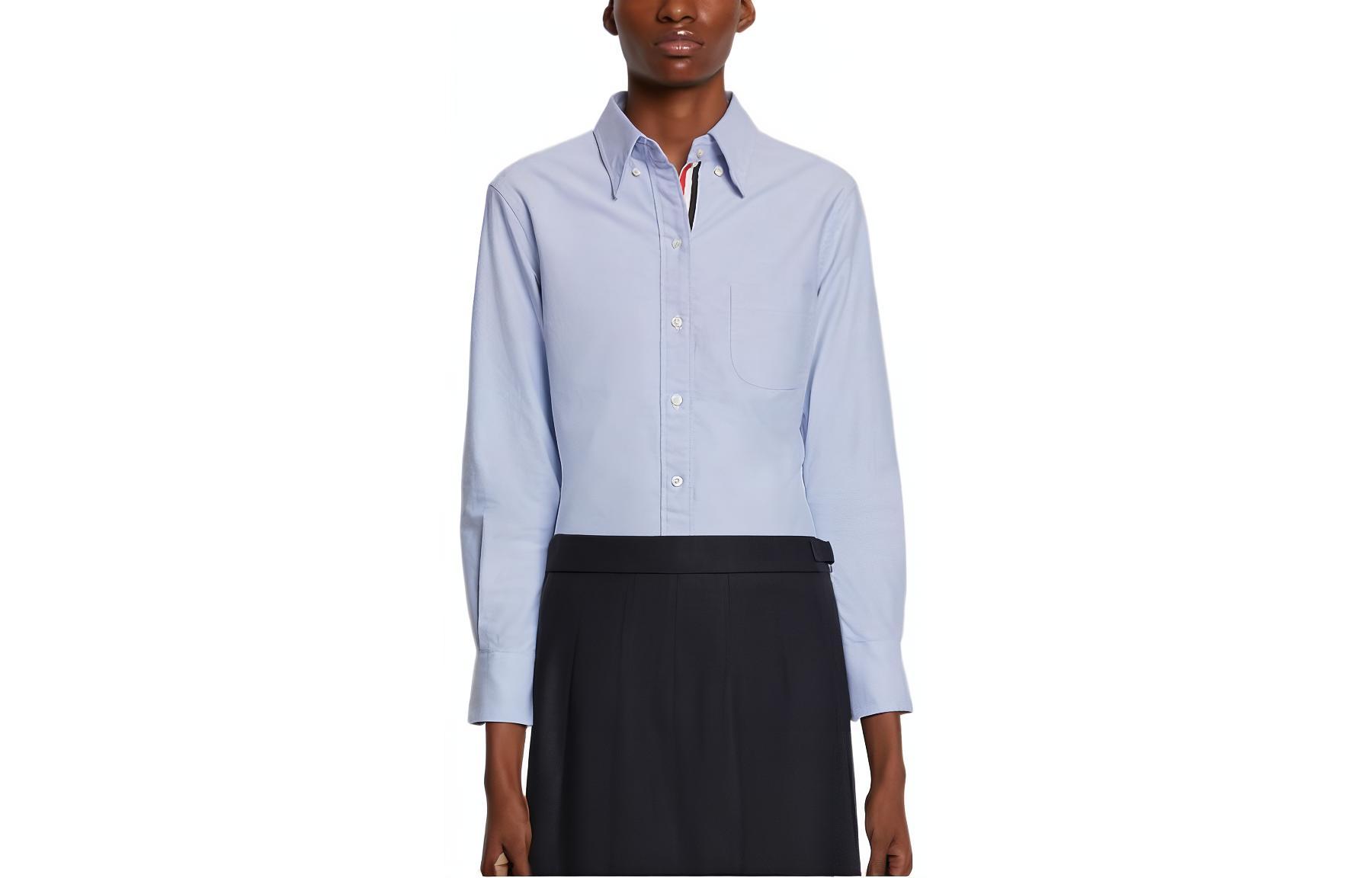 

Футболка с логотипом THOM BROWNE, синяя