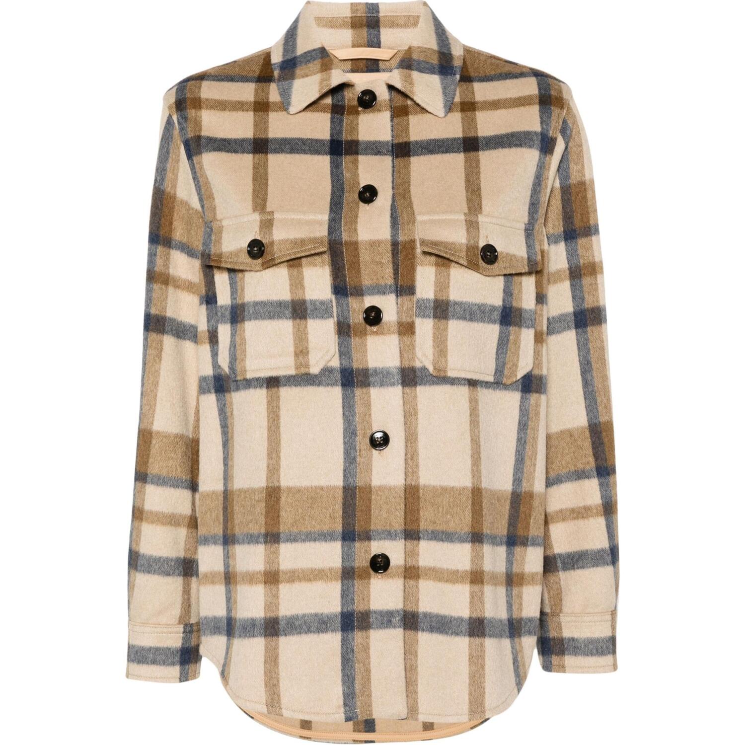 

Люксовая рубашка-оверсайз WOOLRICH, бежевая