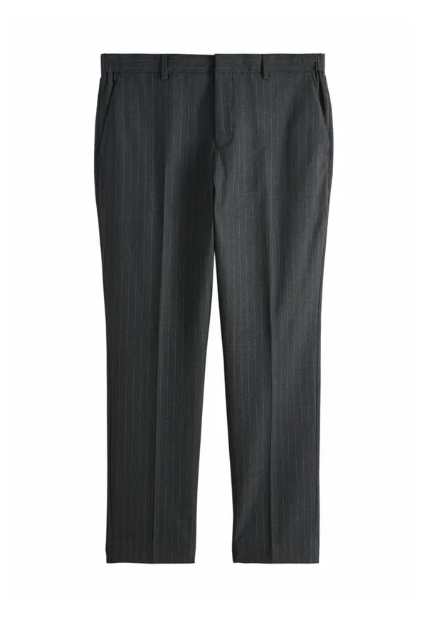Брюки костюмные Regular Fit Muscle Fit Motionflex Stretch Stripe Suit Trousers Next, угольно-серый