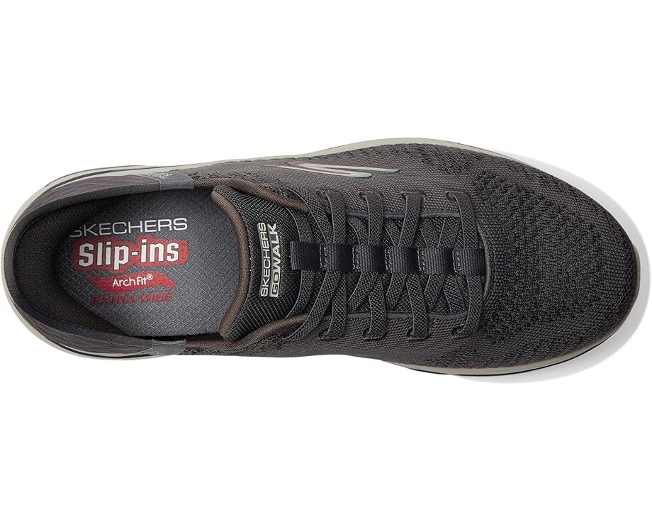 Кроссовки SKECHERS Go Walk Arch Fit 2.0 - Grand Hands Free Slip-Ins, цвет Charcoal/Red — фото 2