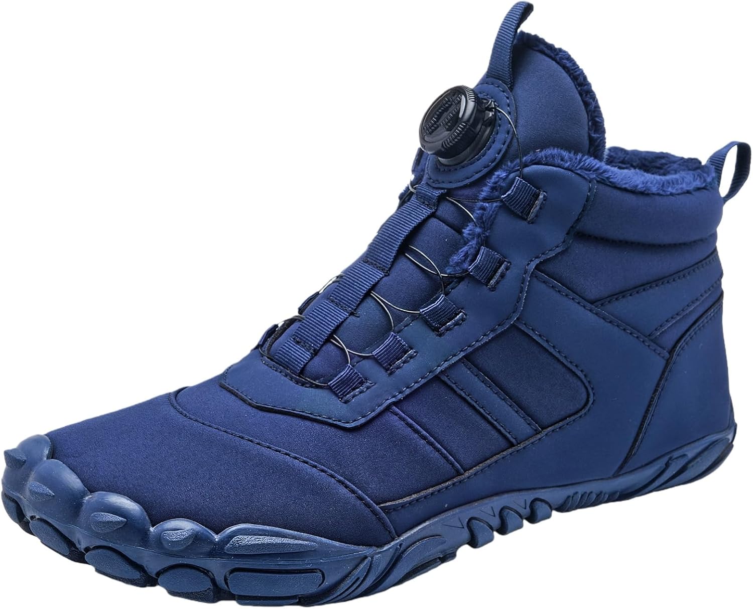 

Водонепроницаемые ботинки с широкой носочной частью, минималистичный дизайн для мужчин и женщин, теплые нескользящие зимние ботинки без шнурков, для городских условий, кемпинга, работы и походов Generic, темно-синий