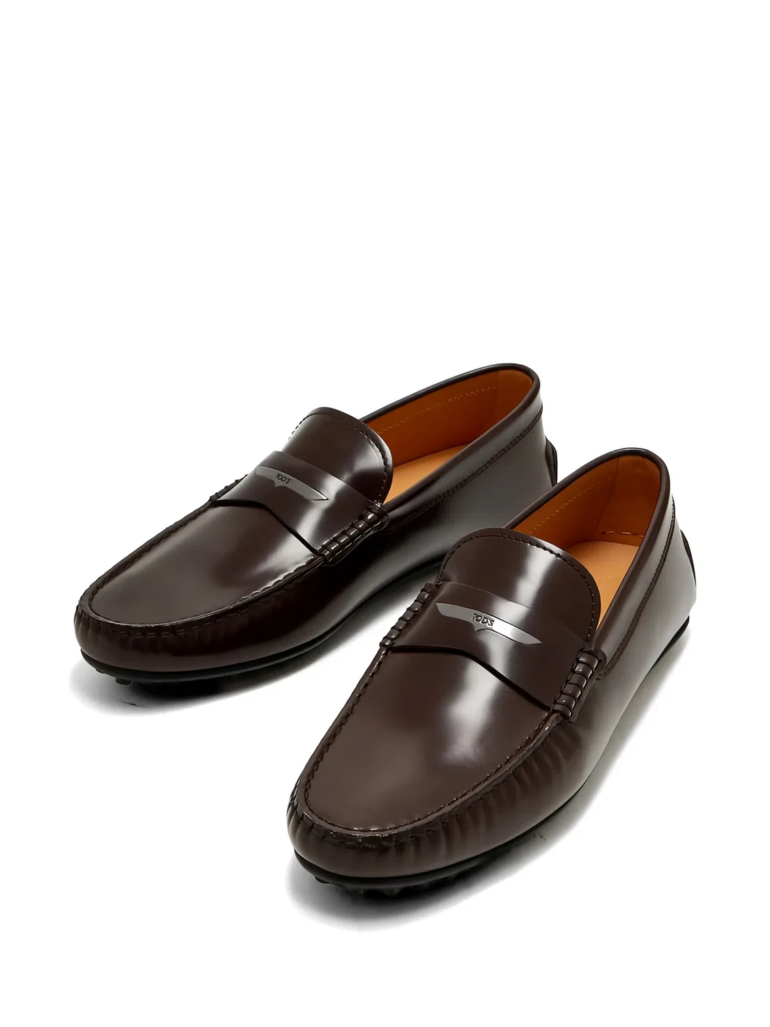 Пенни-лоферы из зернистой кожи Tod's, коричневый — фото 3