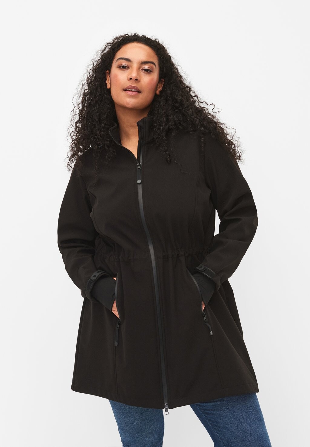 

Короткое пальто With Detachable Hood Zizzi, черный