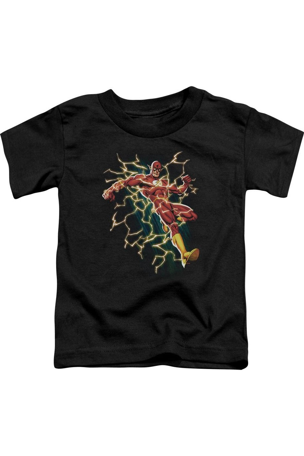 

Футболка для малышей с коротким рукавом "Лига справедливости Америки: Электрическая смерть" Gildan, черный