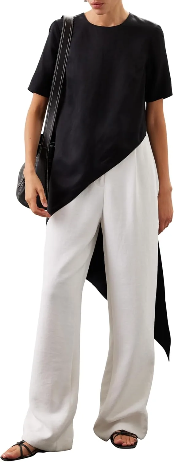 

Женский топ с коротким рукавом и асимметричным кроем Obando Collective