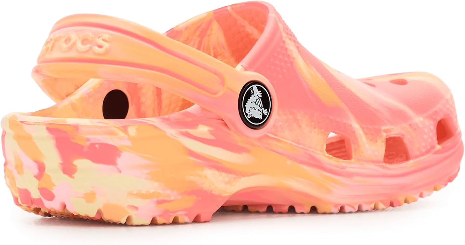 Детские сабо Crocs унисекс, классические, с мраморным рисунком, акварельным рисунком, размер K, мультиколор — фото 3