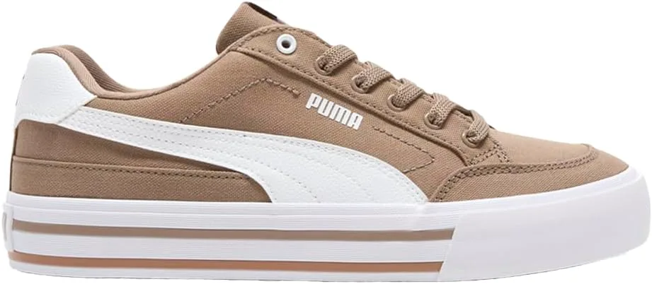 Мужские кроссовки PUMA Court Classic Vulcanized Formstrip на шнуровке, повседневные - коричневые