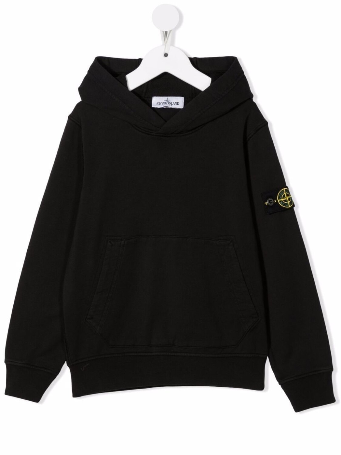 

Stone Island Junior худи с нашивкой-логотипом, черный