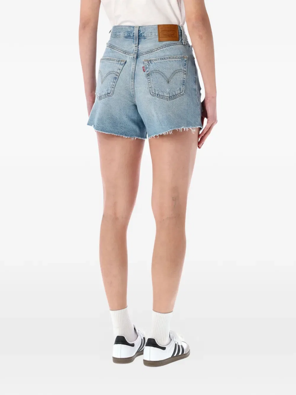 Потертые шорты с эффектом ребер Levi'S, синий — фото 2