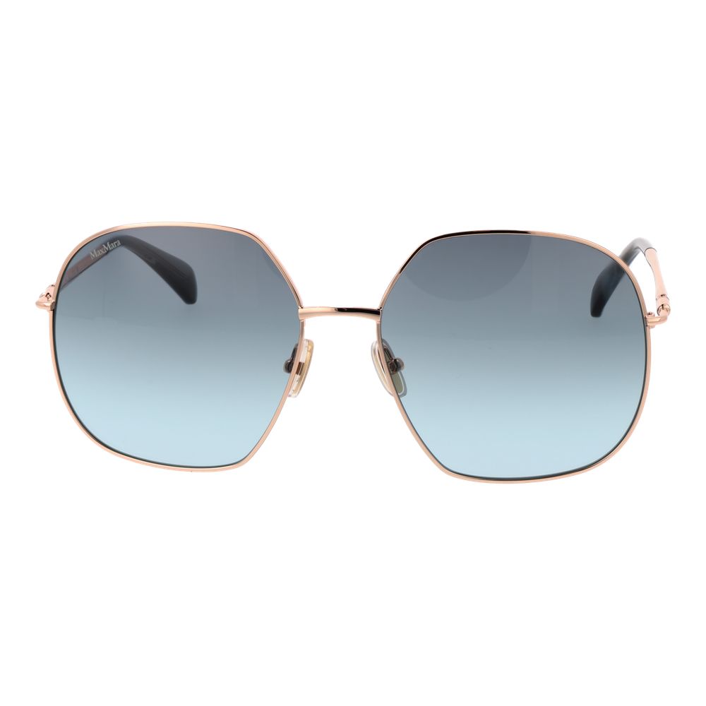 Женские солнцезащитные очки из розового золота Max Mara, Rose Gold — фото 2
