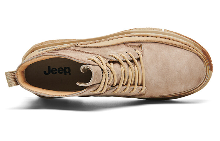 Ботинки Jeep Martin Boot Men комбинированные с логотипом, светло-коричневый — фото 4