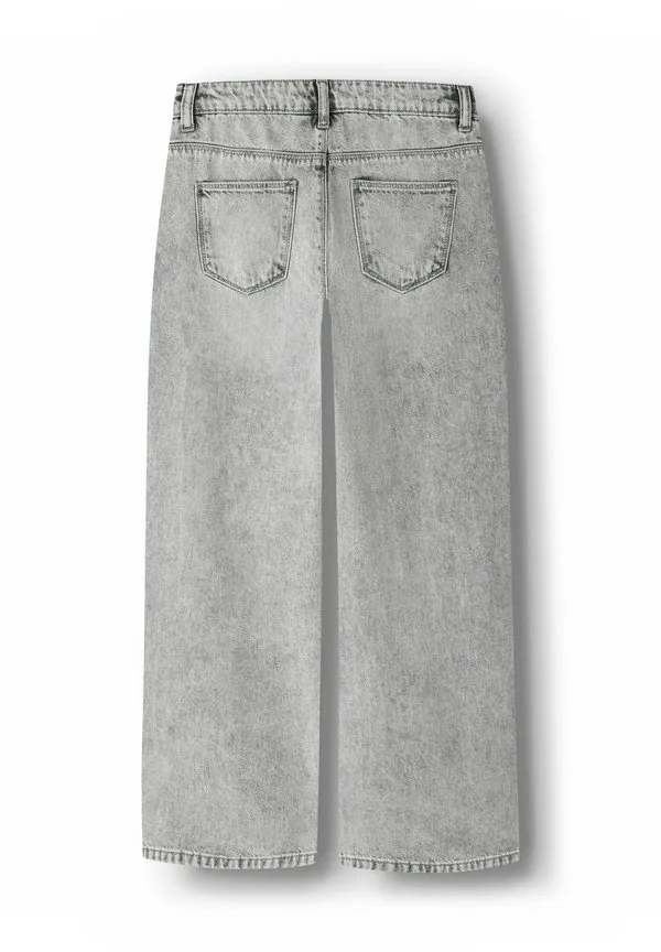 Джинсы свободного кроя со стразами Two Soon, Light Grey Denim — фото 2