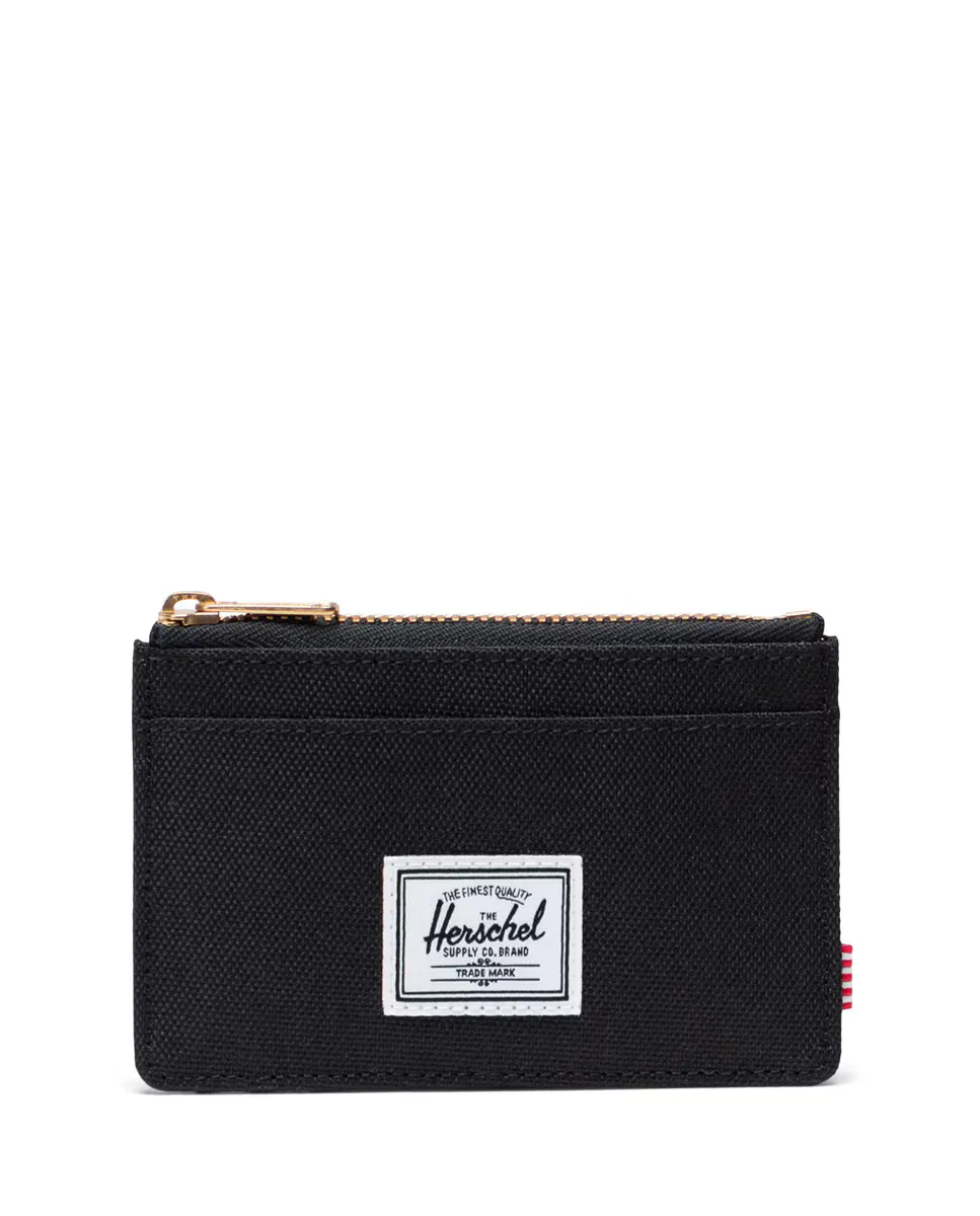 

Черная экологически чистая визитница унисекс на молнии Herschel, черный