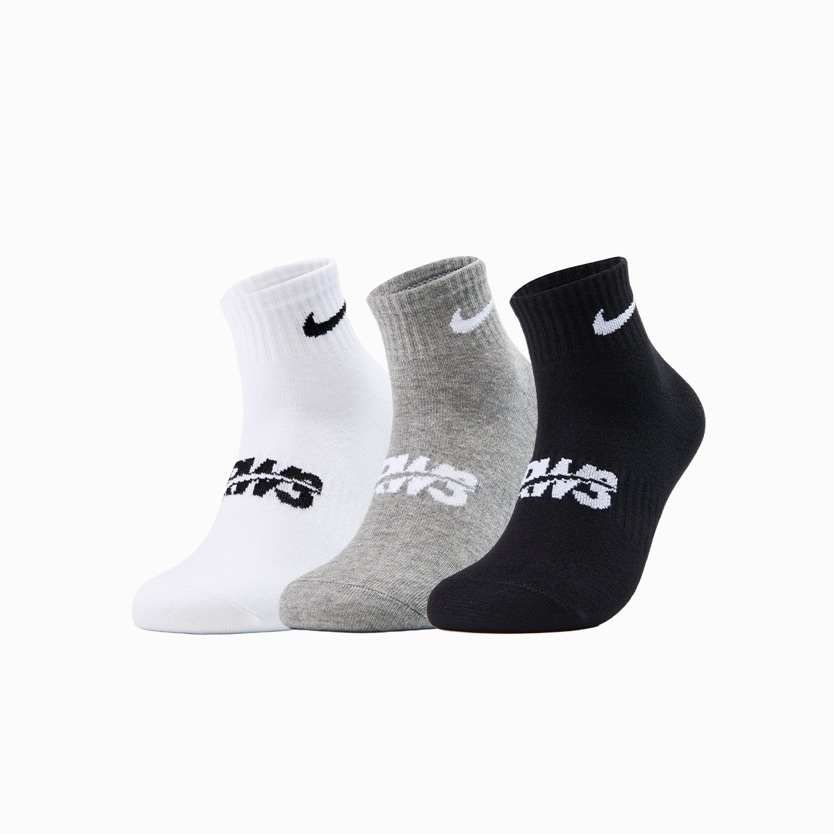 Носки 3Brand 3 пары для подростков Nike, bright белый — фото 4