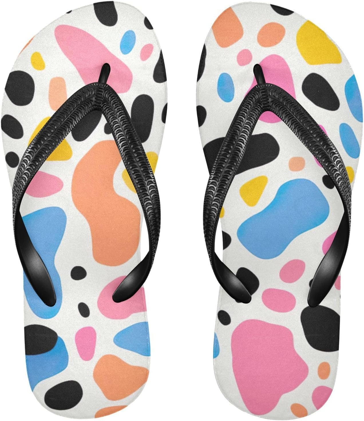 

Милые пляжные шлепанцы с пятнистым принтом для женщин и мужчин, летние повседневные сандалии, тапочки для душа Kfbe, Speckle