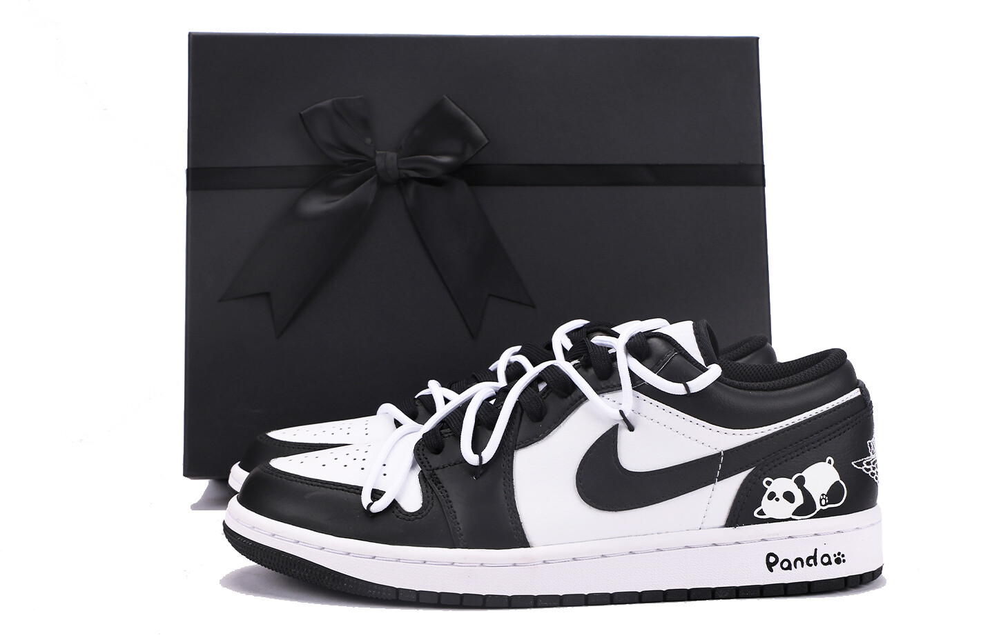 

Кроссовки Air Jordan 1 Vintage Basketball Shoes Men Low-top White, черный