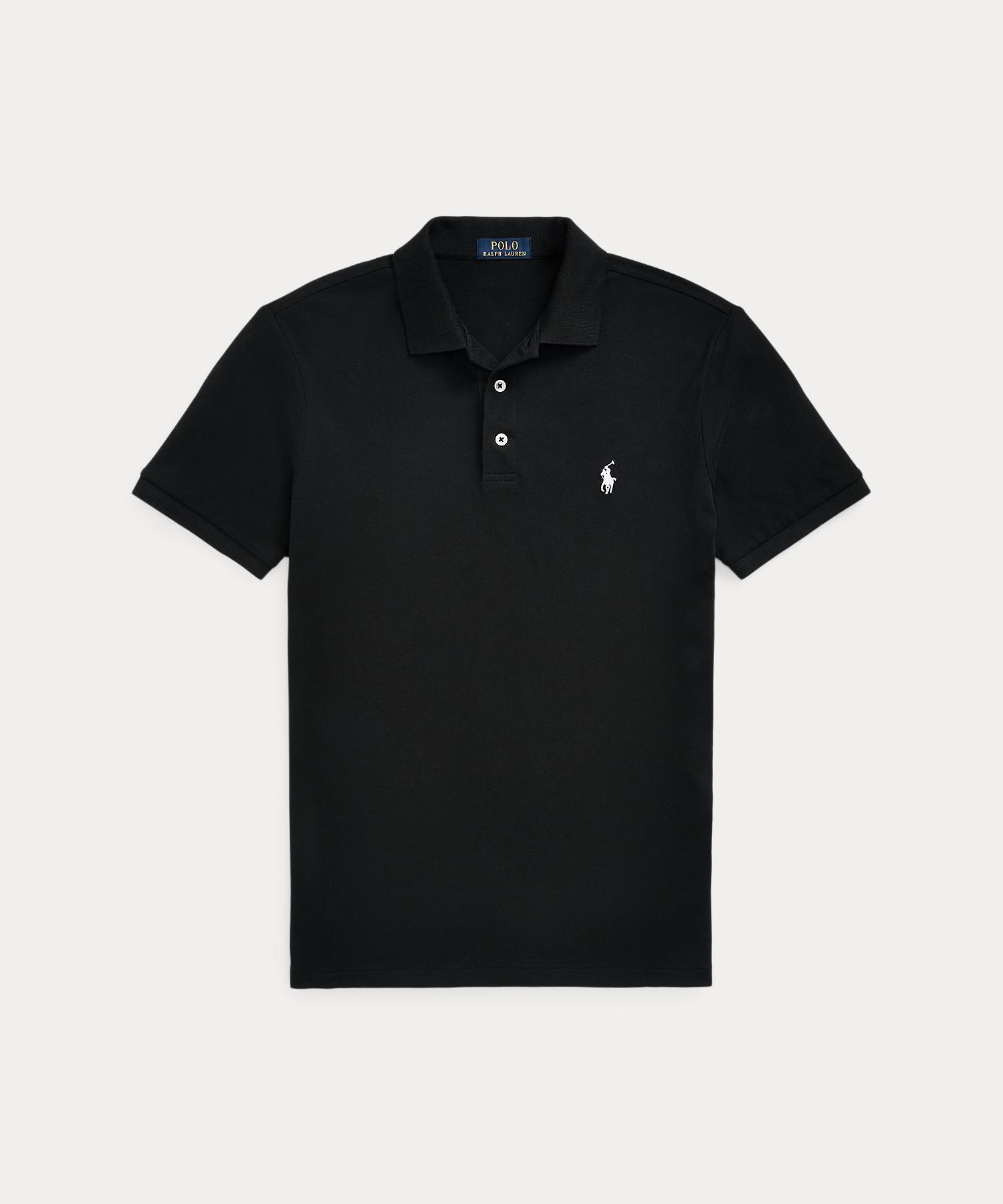 Футболка-поло приталенного кроя из эластичной сетки. Polo Ralph Lauren, 001 Black