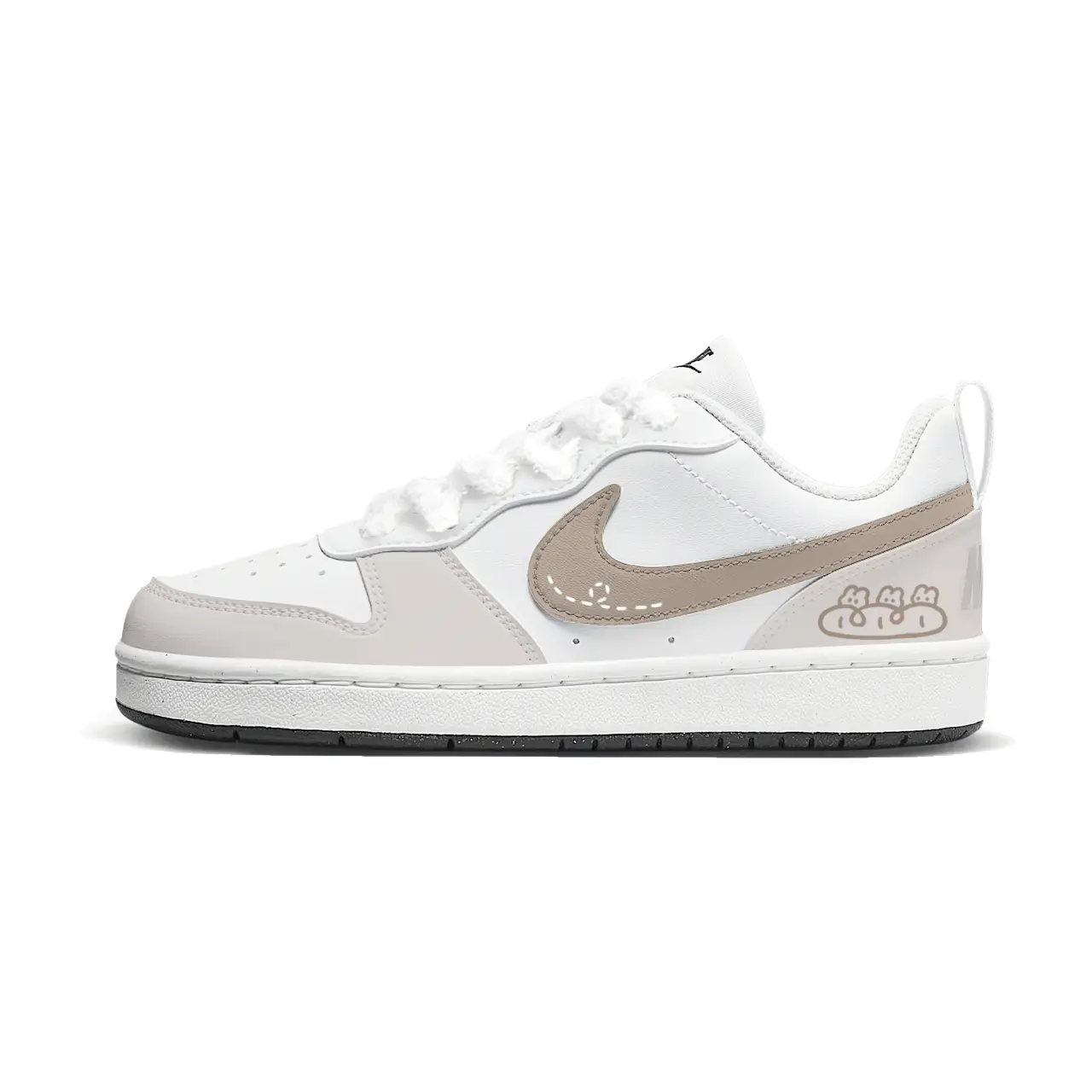 

Nike Кроссовки для скейтбординга Court Borough Rabbit Puffy Low top Kids' Unisex Light Coffee Brown