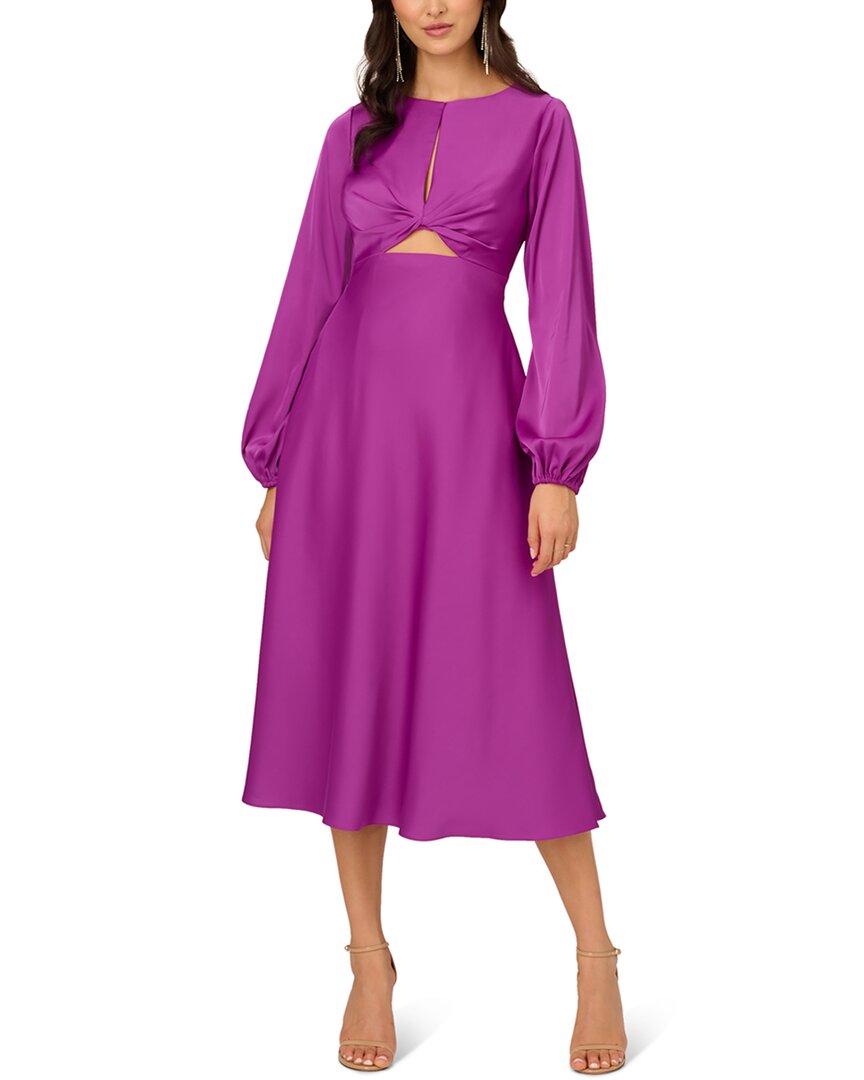 

Платье миди Liv Foster Satin Twist, фиолетовый