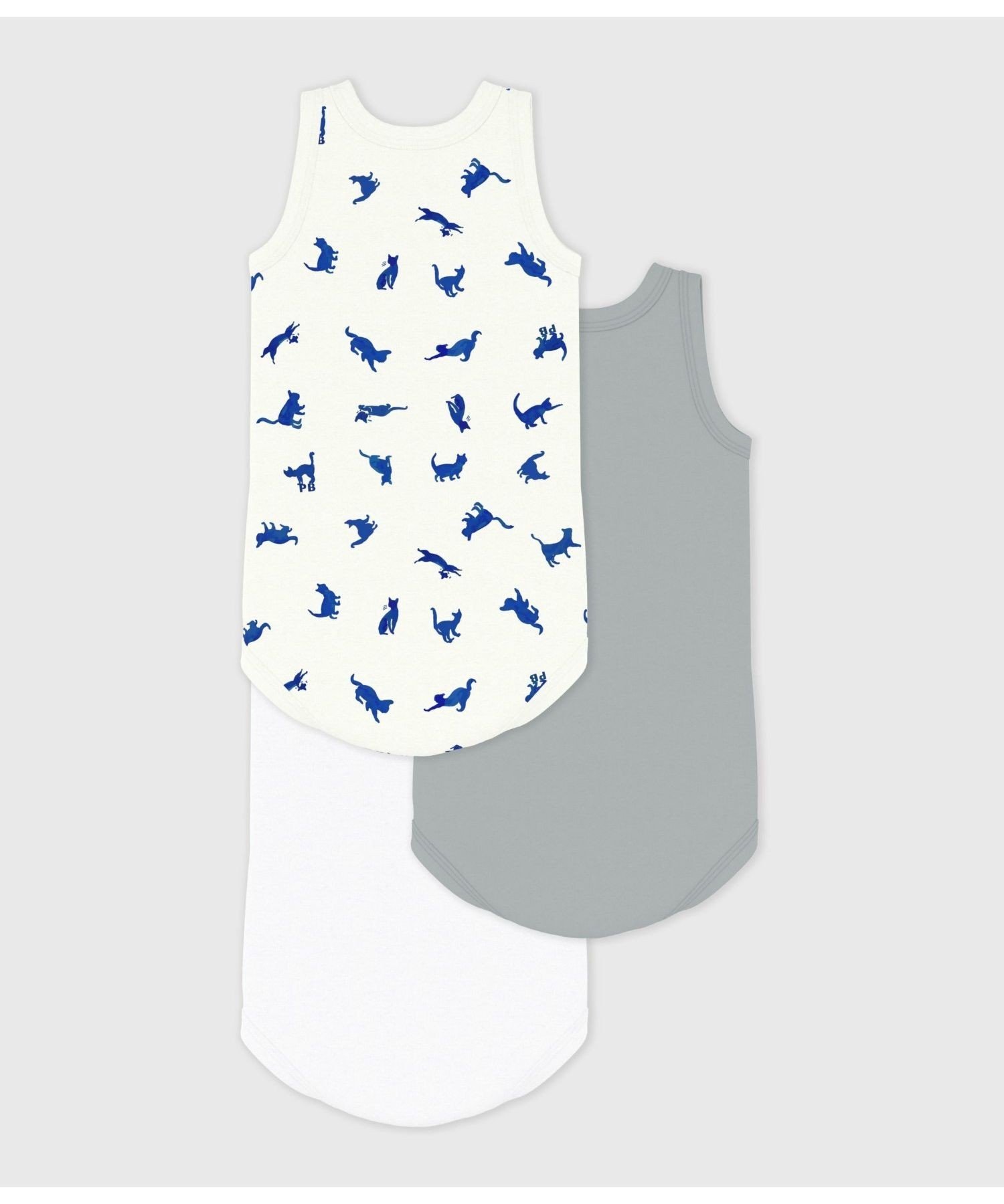 Боди без рукавов с принтом кошки (комплект из 3 штук) PETIT BATEAU, Multicolor 1 — фото 2