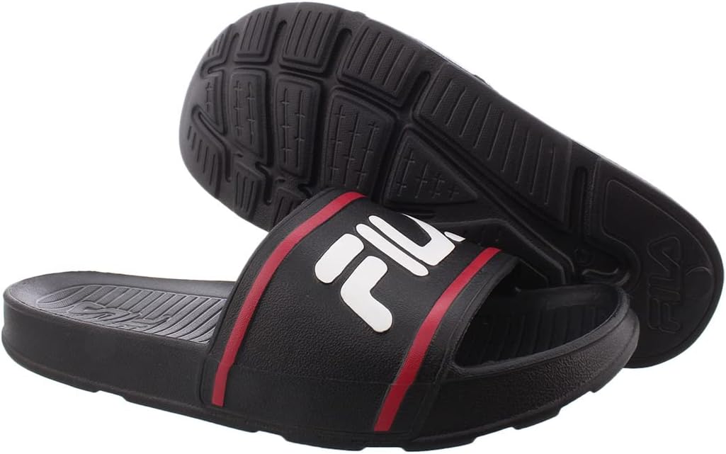 Детские сандалии Fila Sleek Slide StSlide, белый/черный/красный — фото 4