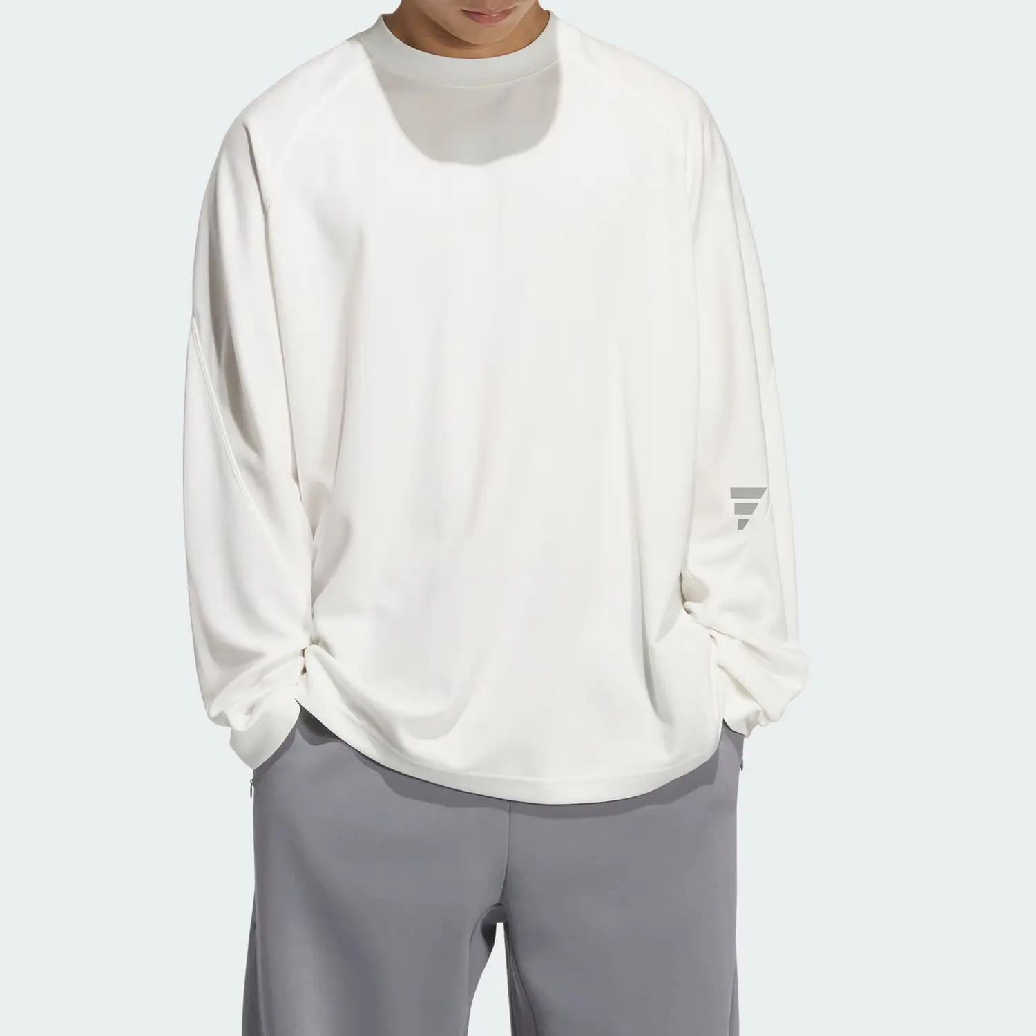 Футболка FOS FUTURE STYLE с длинным рукавом Adidas, ярко-белый — фото 3
