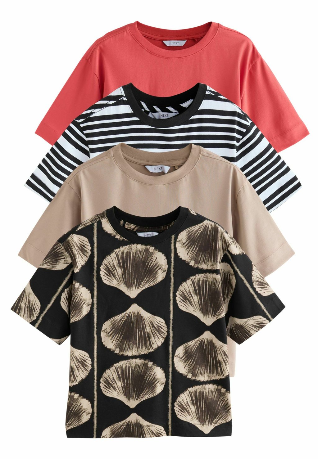 

Футболка с принтом REGULAR FIT - SHORT SLEEVE CREW NECK 4 PACK . Next, мультиколор