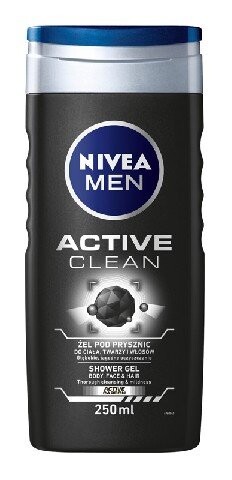 

Гель для душа, 250 мл Nivea, Men Active Clean