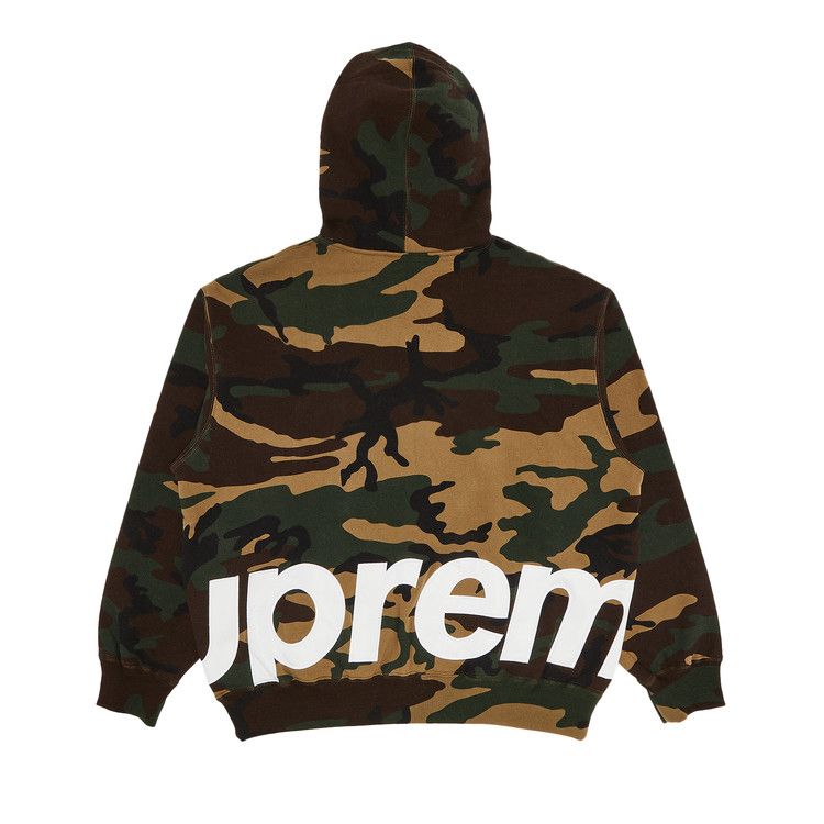 Толстовка Supreme Big Logo Zip Up Hooded Sweatshirt, Woodland Camo — фото 2