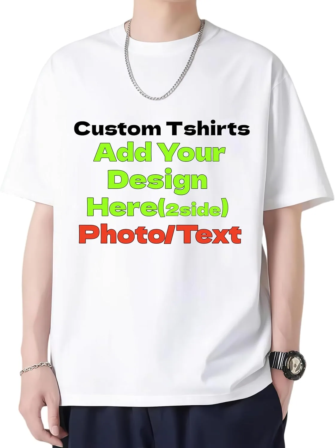 

Футболка с индивидуальным принтом спереди и сзади