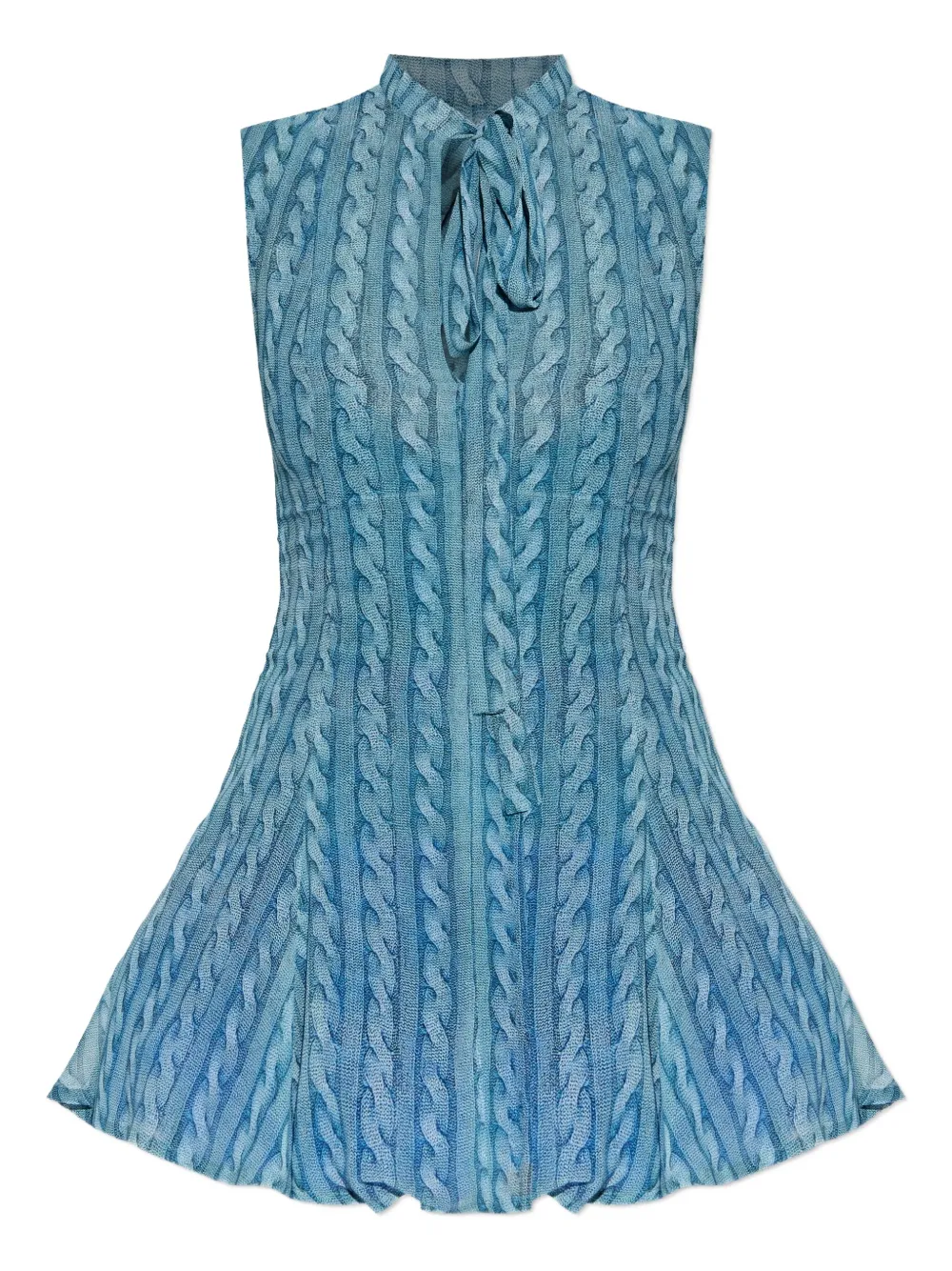 

Мини-платье с рисунком под вязаный жгут Avavav, синий