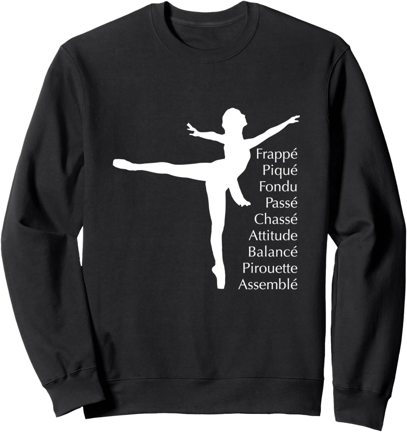 

Толстовка Ballet Terms Pointe Shoes Ballerina Tutu Girl Gift, черный