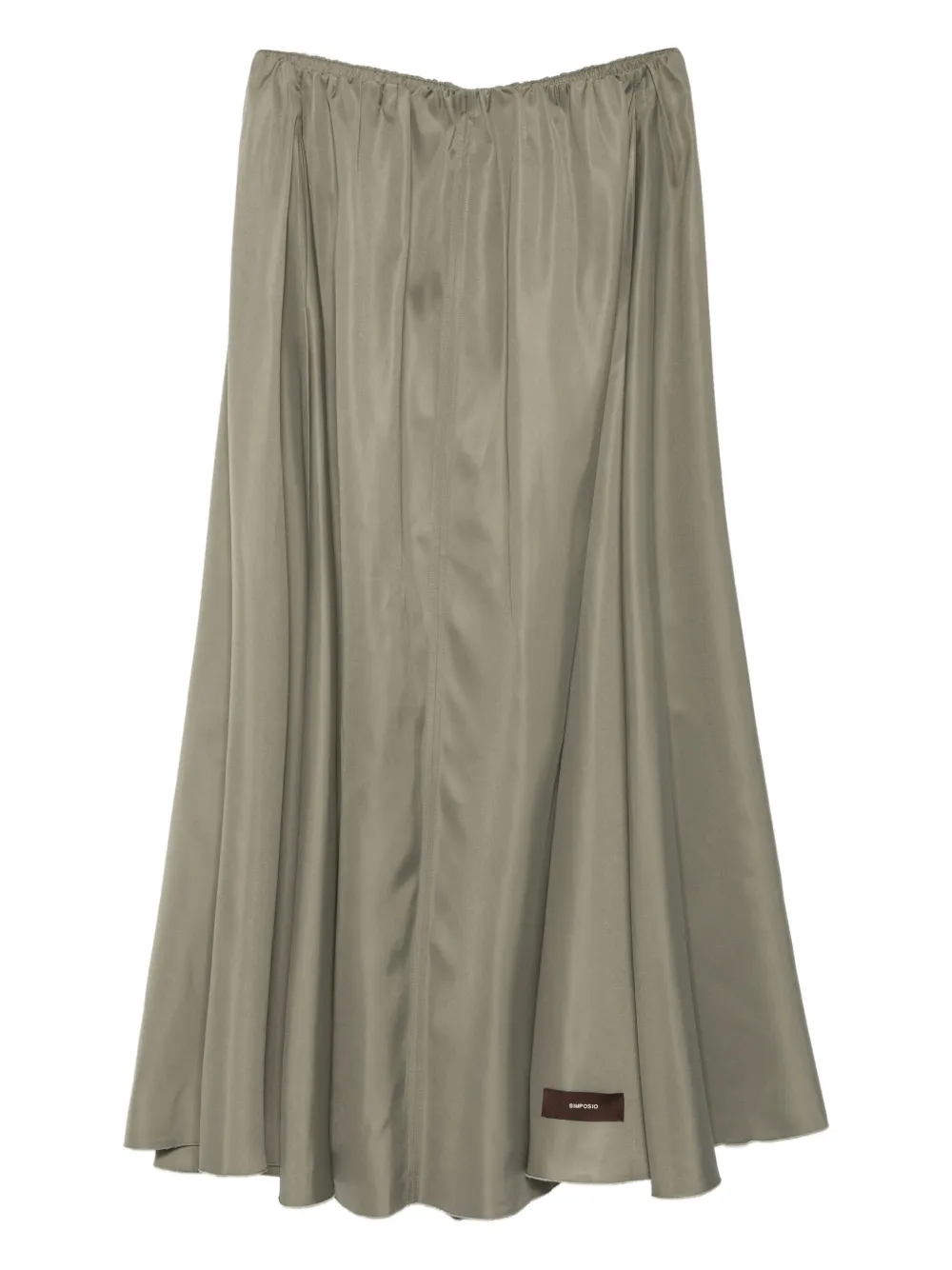 

Плиссированная юбка с нашивкой-логотипом Alysi, зеленый