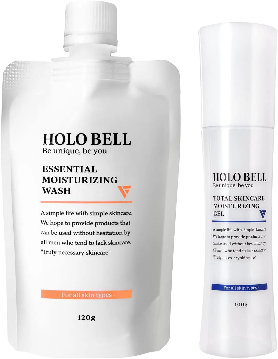 Набор для ухода за кожей лица HOLO BELL: увлажняющий гель 100 г и пенка для умывания 120 г