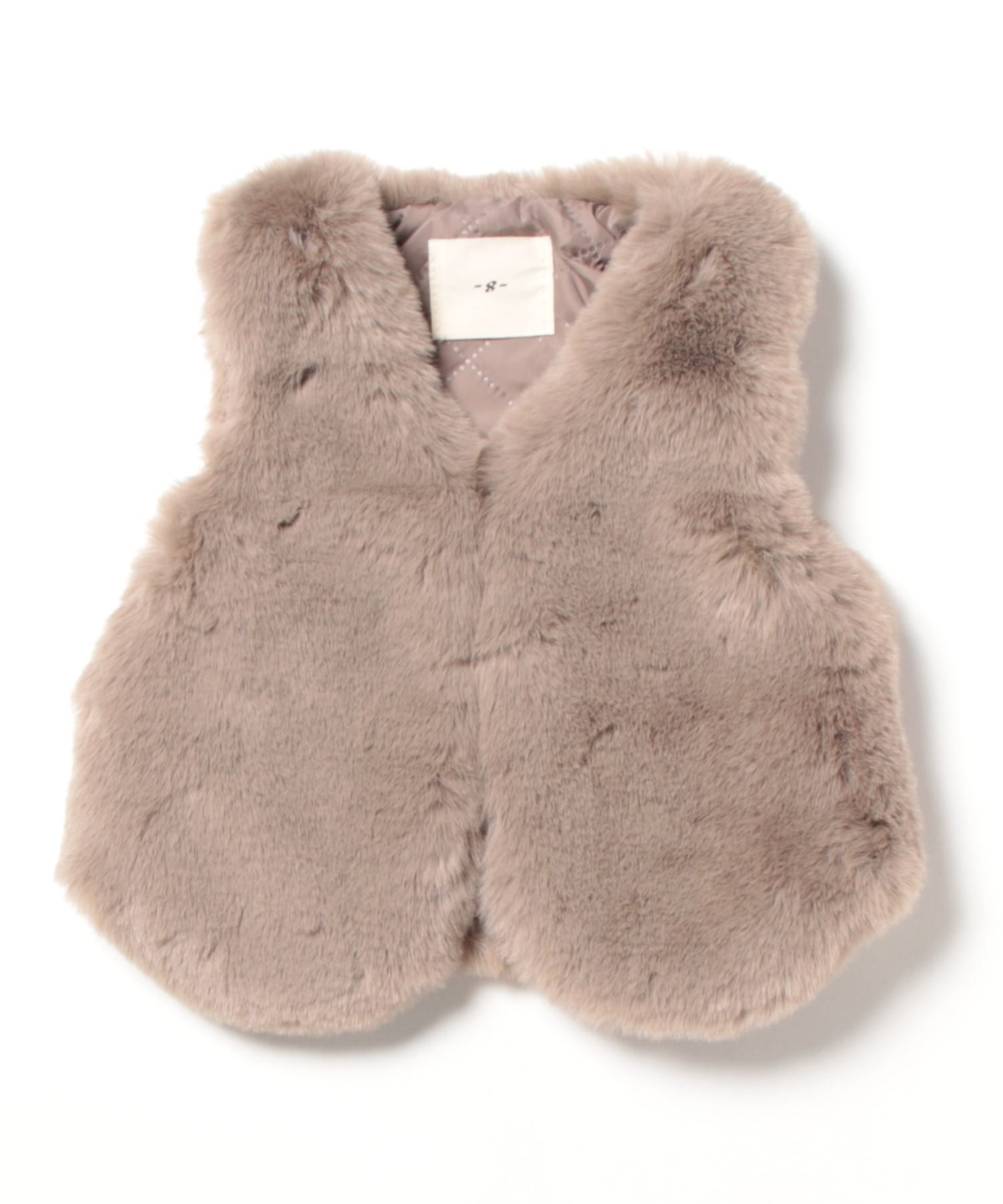 Корейская детская одежда, милый жилет из искусственного меха Aimoha Kids, beige