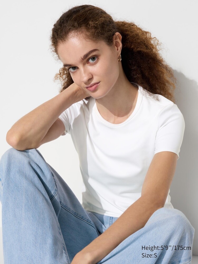 

Ультра-Эластичная футболка airism Uniqlo, цвет 00 белый