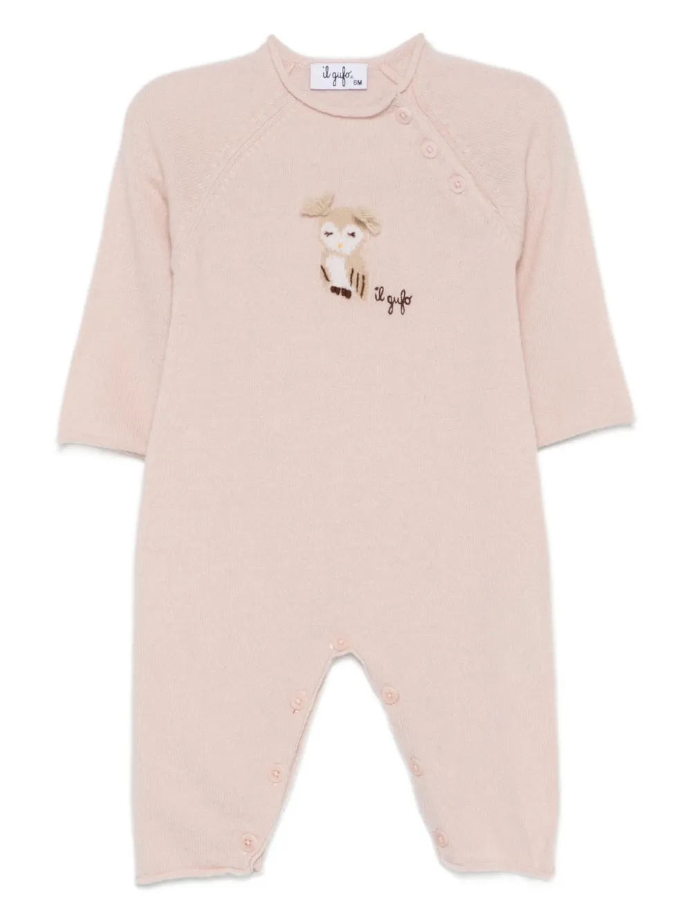 

Комбинезон с вышивкой в виде совы Il Gufo, розовый