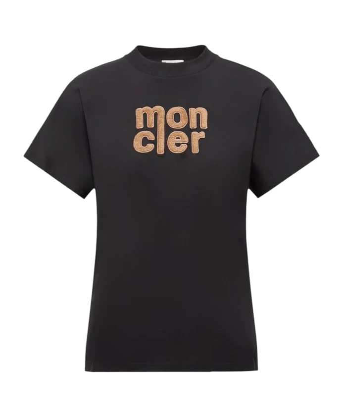 

Хлопковая футболка с логотипом "Мишка". Moncler, черный