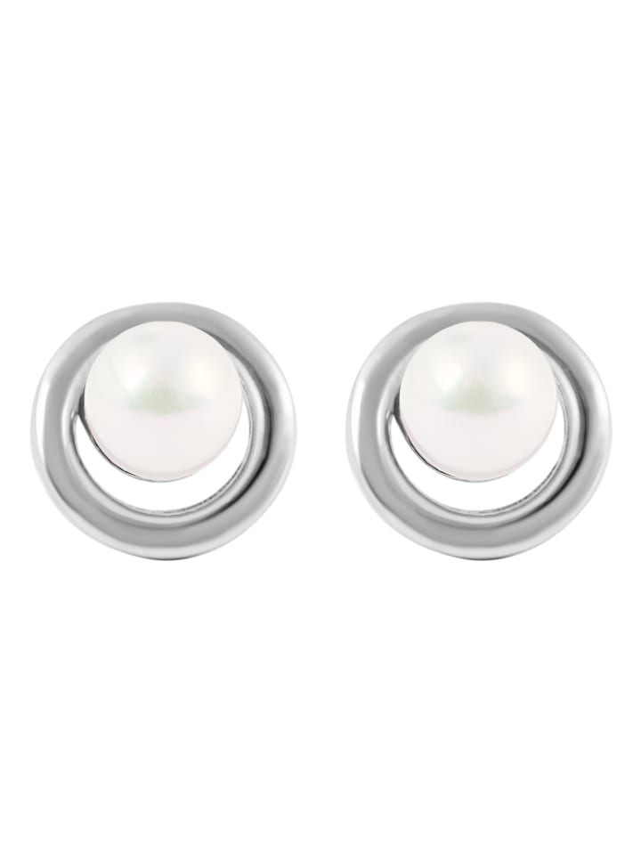 

Adeliás Женские серьги - серьги-гвоздики из серебра 925 пробы с пресноводной жемчужиной в серебряной оправе