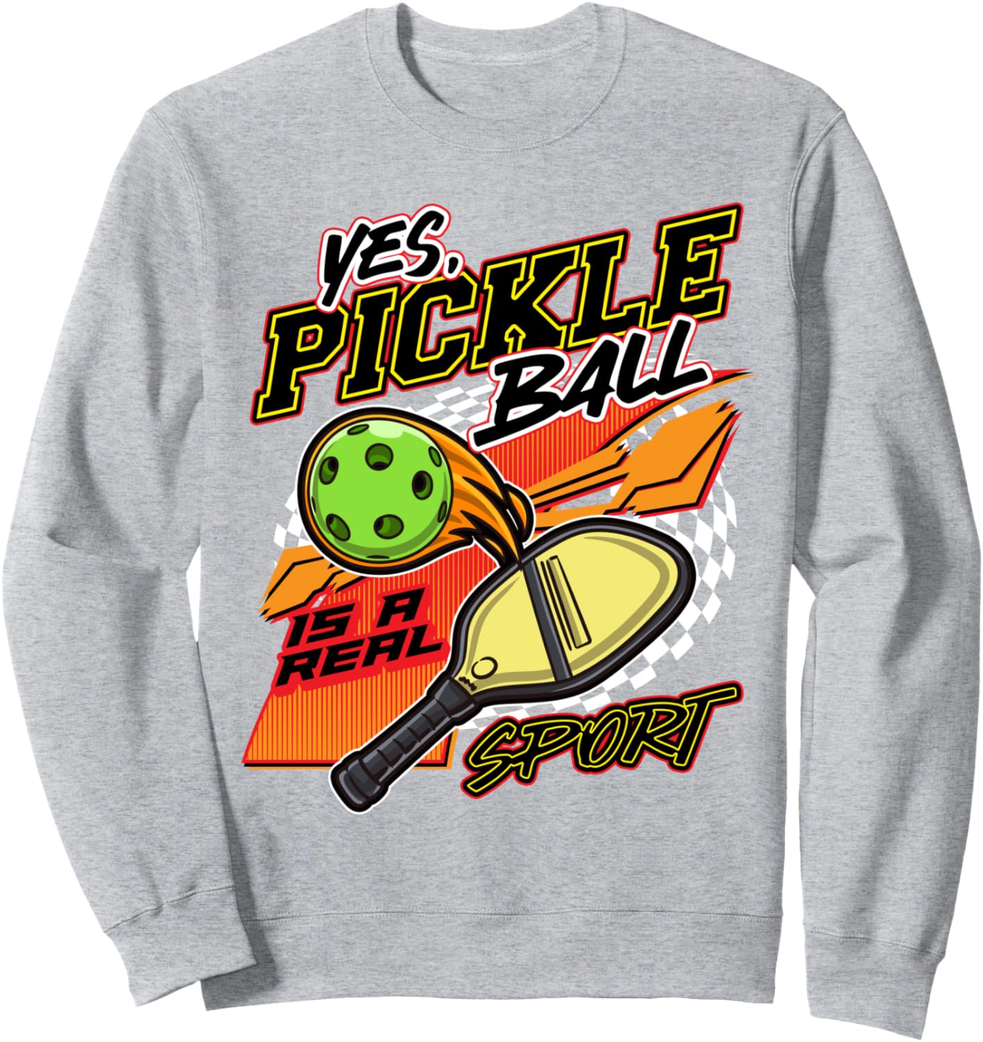 

Да, пиклбол - это настоящий спорт. Милая забавная толстовка с приколом Four1Nine Pickleball Official, серый