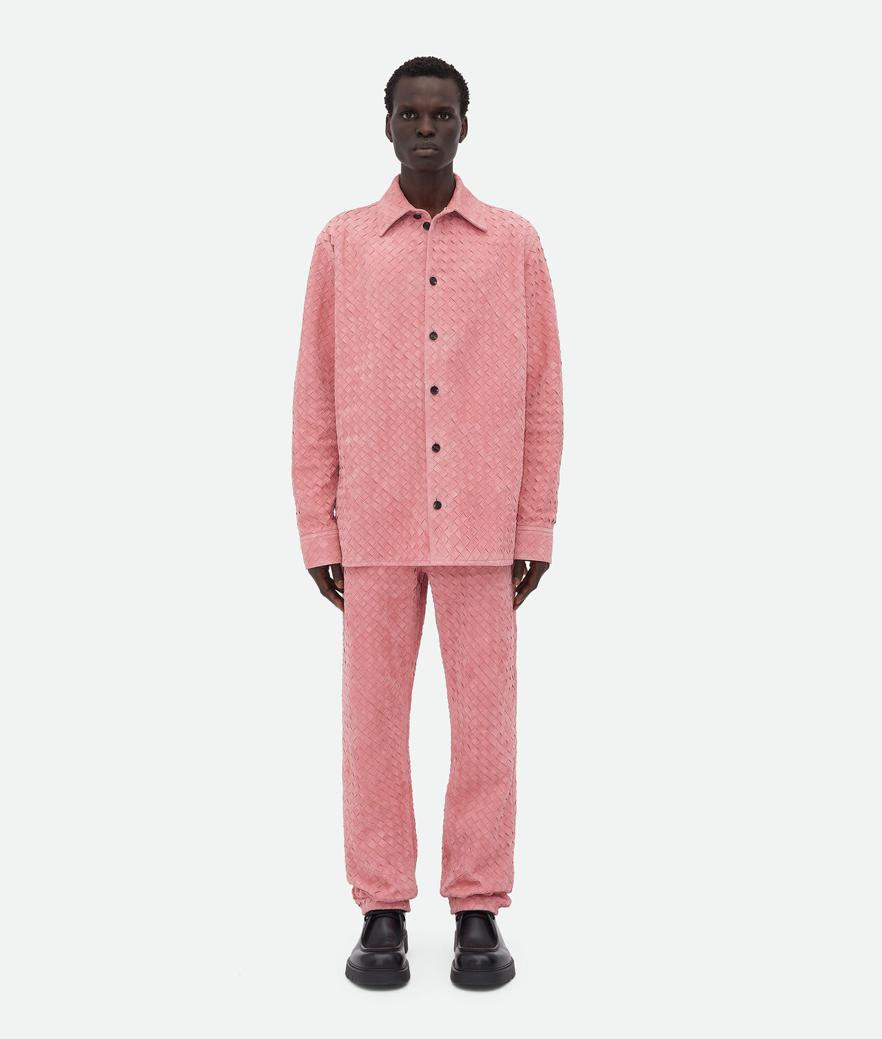 

Рубашка из замшевой кожи интреччато Bottega Veneta
