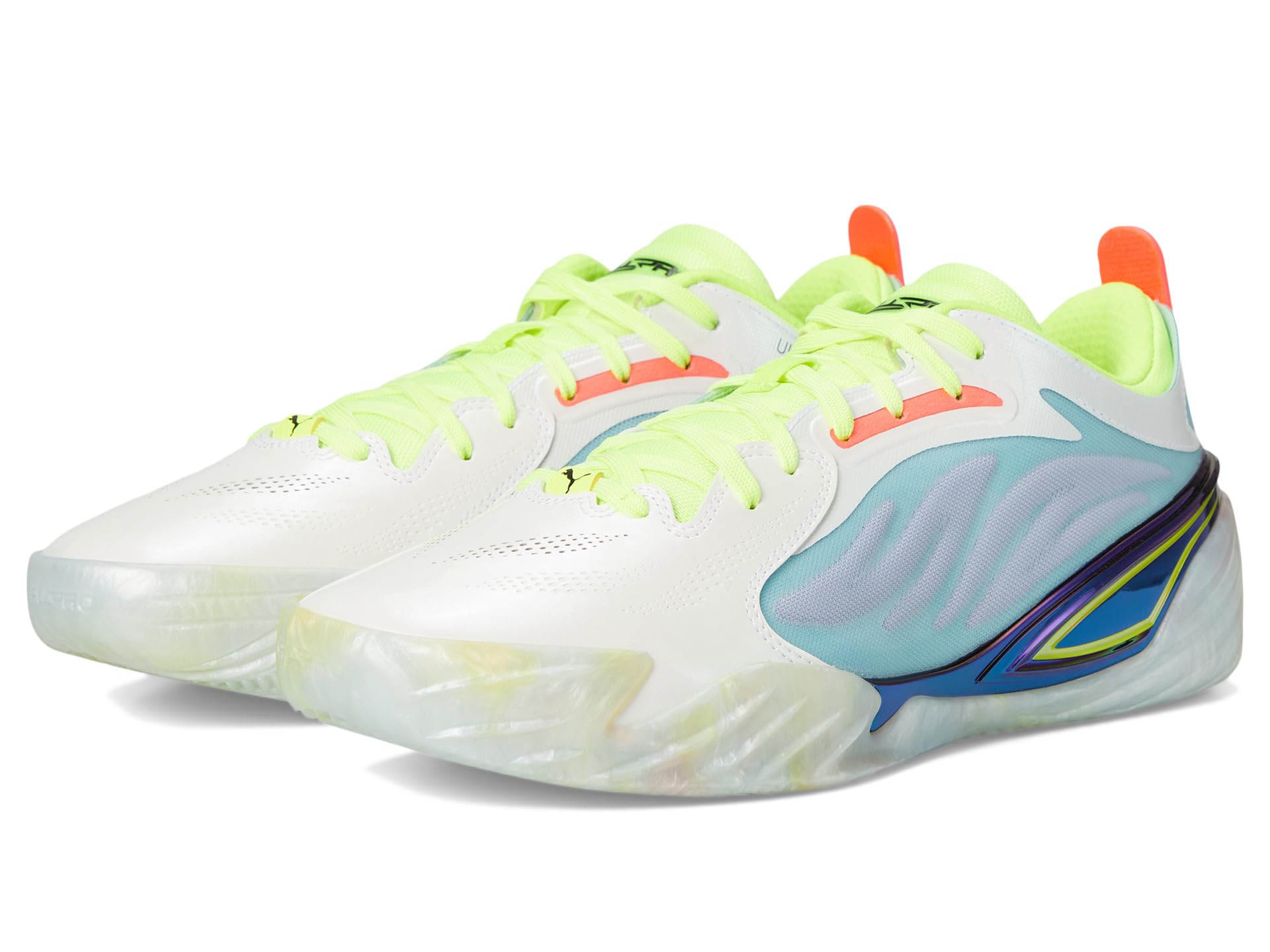 Туфли PUMA All-Pro Nitro Elite Basketball Shoess, цвет Light Aqua/Yellow Alert