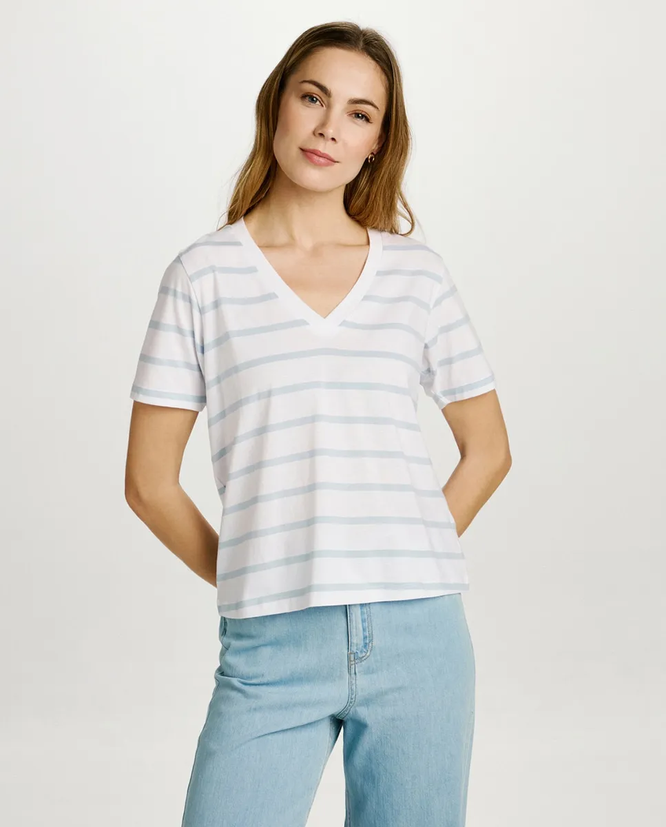 

Женская полосатая футболка с коротким рукавом Jack & Jones, зеленый