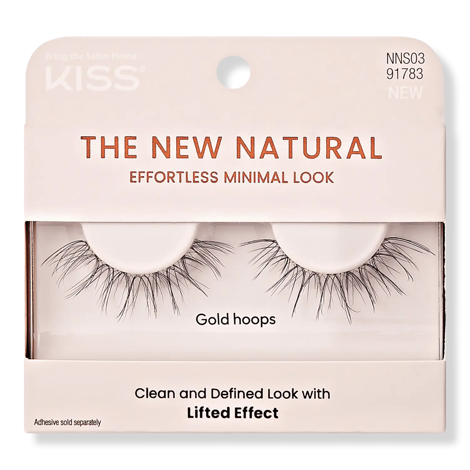 

Новые натуральные накладные ресницы на клей, золотые кольца. Kiss